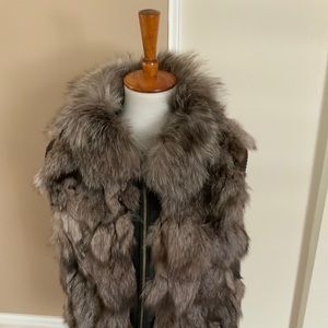 Silver Fox Fur Vest for Women